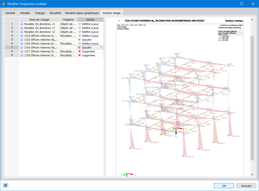 Aperçu avec options pour l’action image
