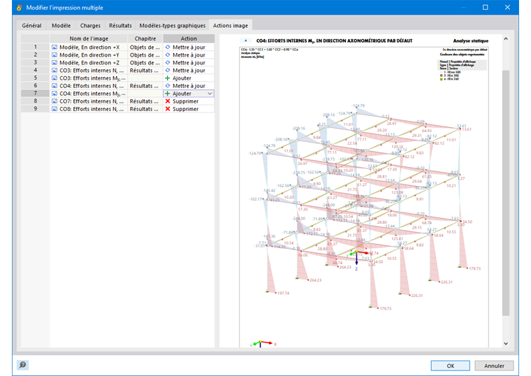 Aperçu avec options pour l’action image