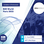 Invitation à l'évènement BIM World Paris 2025 | 2 - 3 avril 2025