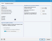 Boîte de dialogue du logiciel pour le calcul non linéaire avec l’onglet Propriétés des matériaux activé et divers champs de saisie.