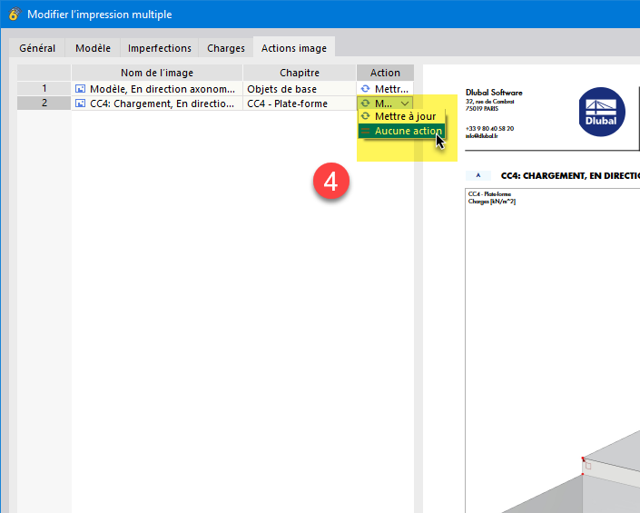 Synchronisation des images lors d’une impression multiple|Options de vérification et de modification