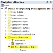 Types de résistance des pieux dans le navigateur