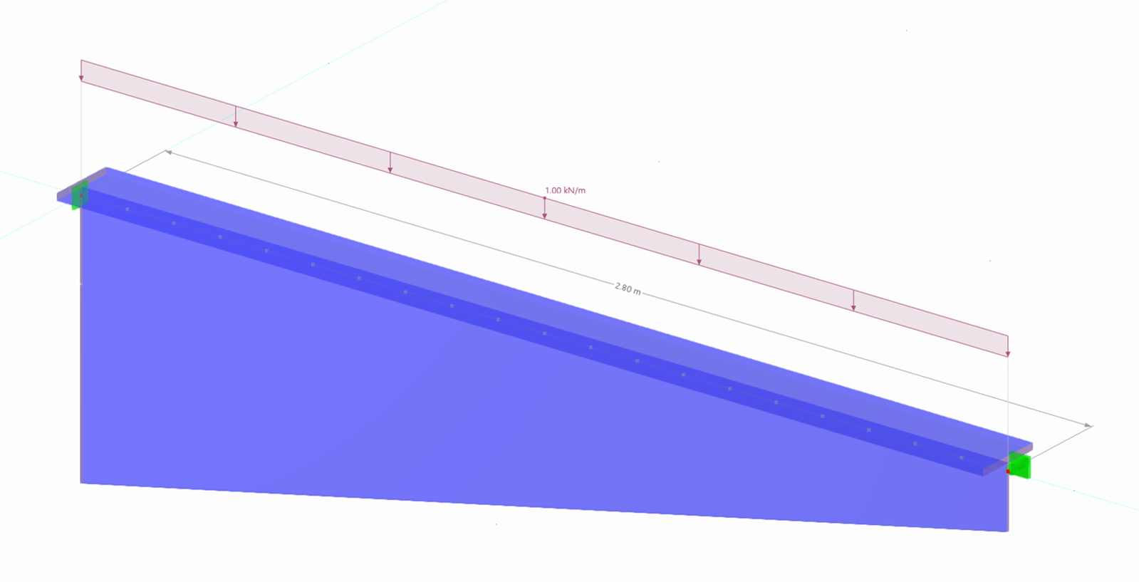 Modélisation transparente d’une console en barre avec conditions aux limites spécifiées dans l’analyse de stabilité structurelle