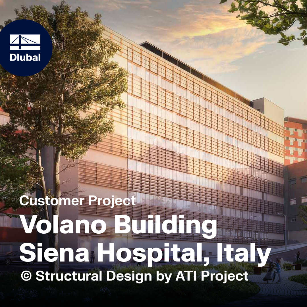 Projet client du bâtiment Volano à l’hôpital de Sienne en Italie, illustrant les aspects de conception.