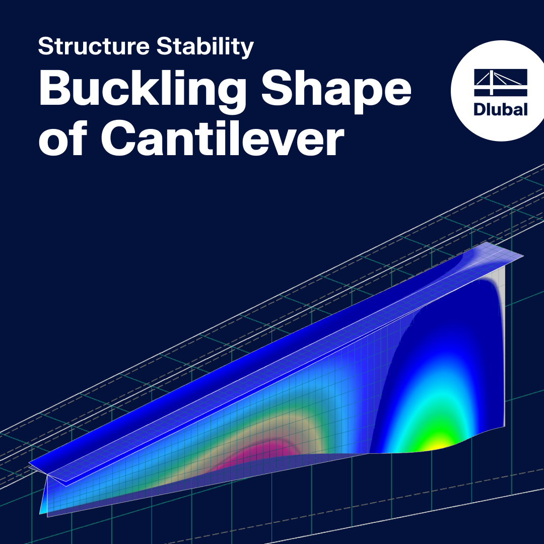 Diagramme illustrant l’analyse de la forme de flambement d’un porte-à-faux pour la stabilité structurelle.