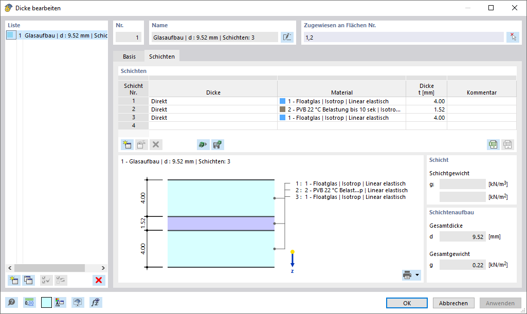 Définir la composition de couches