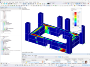 Déformations du modèle RFEM des conteneurs ISO | © Modular Structural Consultants, LLC.
