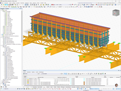 Modèle 3D d’un réservoir en acier rectangulaire dans RFEM (Variante 2)