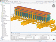 Modèle 3D d’un réservoir en acier rectangulaire dans RFEM (Variante 2)