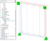 Visualisation du flux de cisaillement et des forces agissant sur un mur à ossature bois