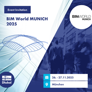Invitation à la BIM World MUNICH 2025, qui se déroulera du 26 au 27 novembre 2025.