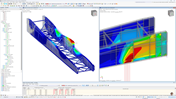 Contraintes équivalentes dans le voile d’un viaduc de pont lors de l’analyse non-linéaire dans RFEM 6