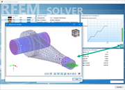 Affichage des déformations du modèle dans la fenêtre d’avancement du calcul du logiciel.