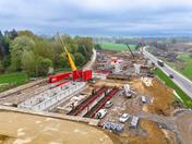 Montage du translateur de lançage lors de la construction sur le chantier D35. Source : M4 Road Design s.r.o.