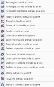 Fonction « Extruder vers le point » pour modélisation 3D dans un outil logiciel