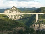 Vue du pont Liuguanghe en Chine, anciennement le pont le plus haut du monde
