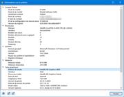 Visualisation pour l’identification de la carte graphique utilisée pour RFEM 6 avec guide de FAQ.