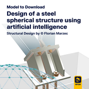 Structure sphérique en acier conçue à l’aide de l’intelligence artificielle pour un mémoire de fin d’études