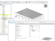 Interface graphique avec le processus de création de nouvelles bandes de calcul, mettant en évidence les champs de saisie et les options pour le calcul de structure.