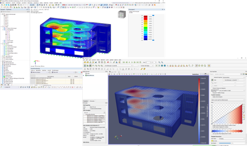 Résultats du modèle VTK exporté visualisés dans le logiciel Paraview