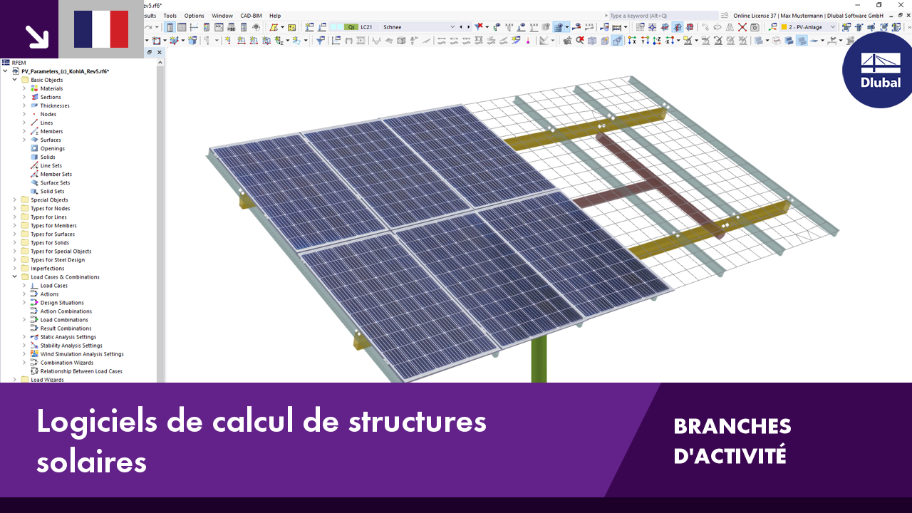 Logiciel de calcul de structures pour l’optimisation des structures solaires dans le secteur énergétique.
