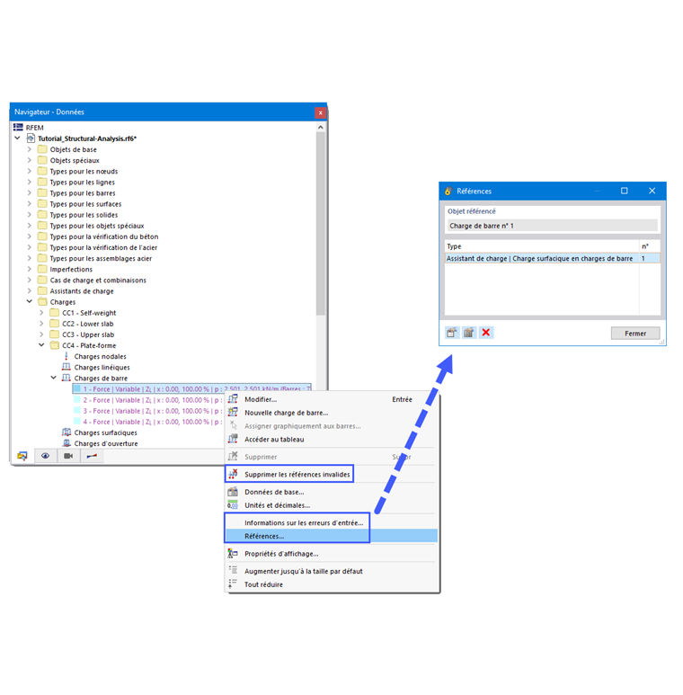 Remarques sur les références