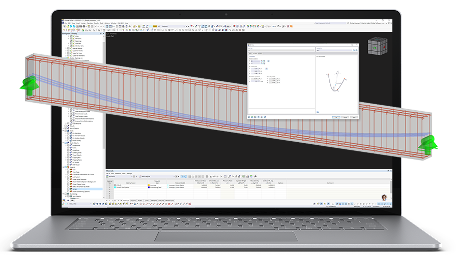 Vue détaillée de la configuration des torons dans un modèle de structure à l'aide de RFEM 6 pour l’analyse.