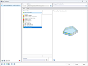 Démonstration de la sélection de la composition du verre comme type d’épaisseur dans l’interface du logiciel RFEM 6.