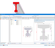 Section paramétrique en béton précontraint