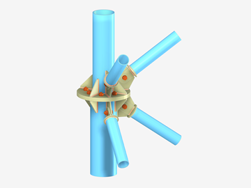 Vérification des assemblages en acier pour les barres à section creuse circulaire dans RFEM 6, montrant la configuration détaillée des assemblages et des composants.