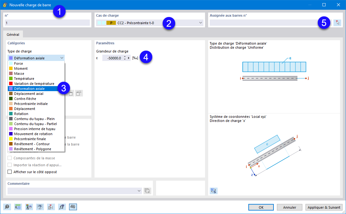 Définir la précontrainte comme une déformationion