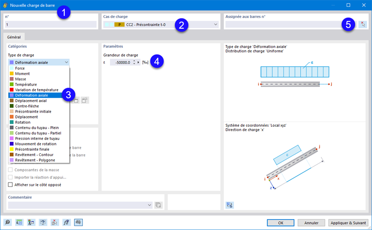Définir la précontrainte comme une déformationion