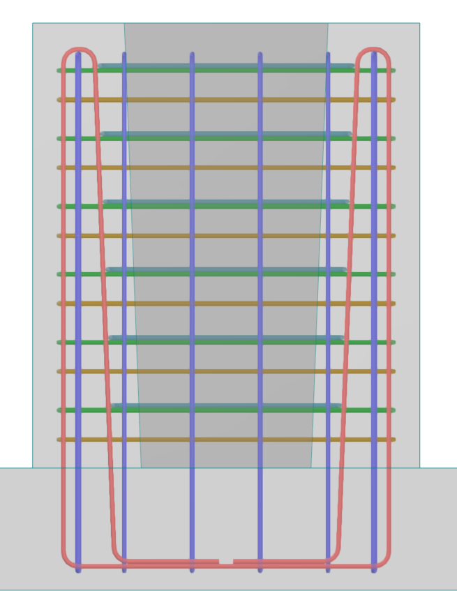 Fondations encastrées | Cadre d’armature verticale