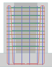 Fondations encastrées | Cadre d’armature verticale