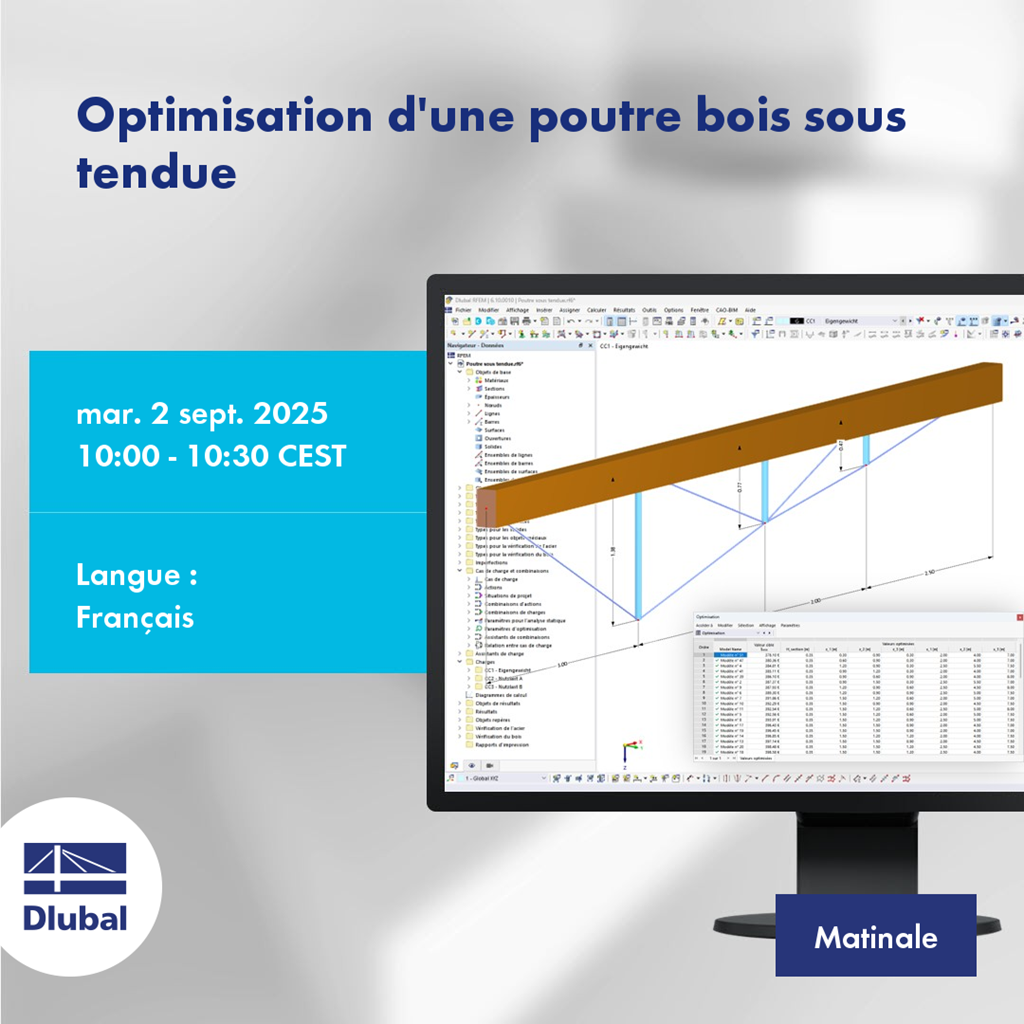Optimisation d'une poutre bois sous tendue