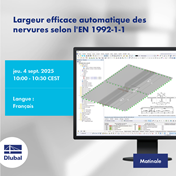 Largeur efficace automatique des nervures selon l'EN 1992-1-1