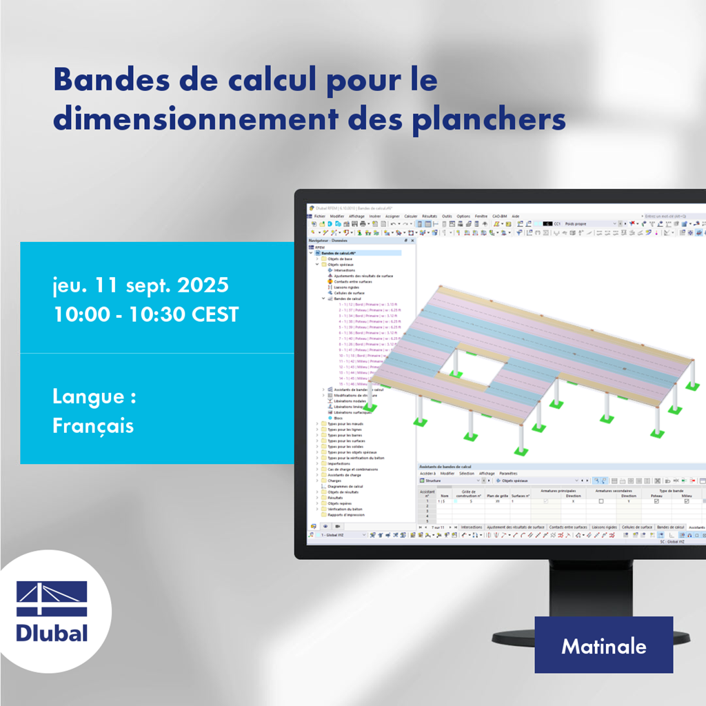 Bandes de calcul pour le dimensionnement des planchers