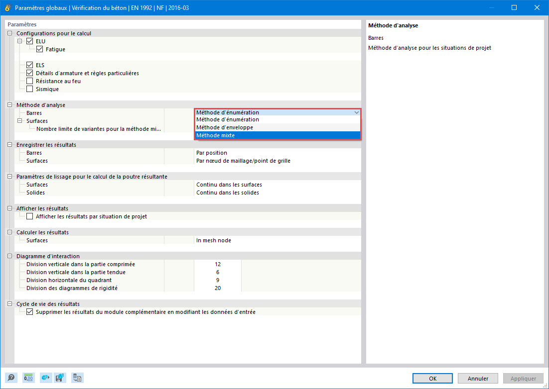 FAQ 005694 | Je travaille sur un grand projet comportant de nombreuses combinaisons. L’analyse de chaque élément prend beaucoup de temps. Comment accélérer le calcul ?
