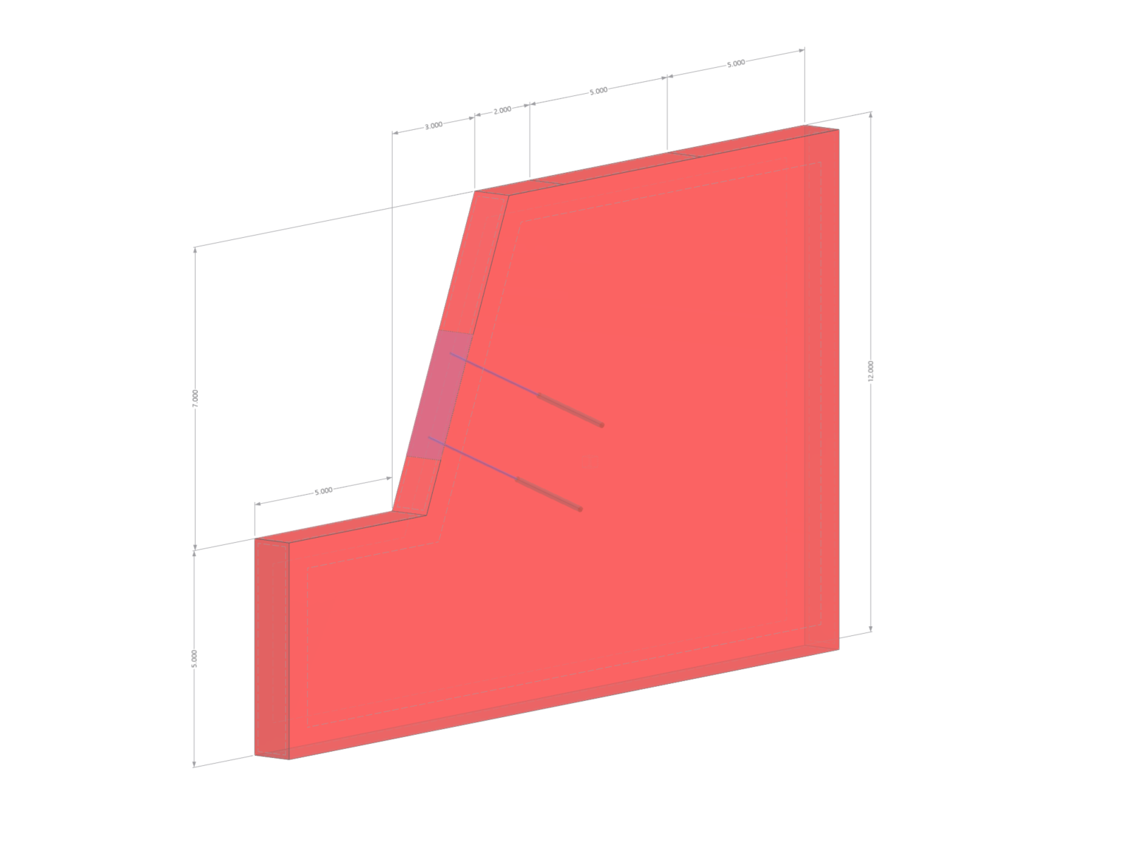 Système de sécurisation de talus avec deux rangées de barres d'ancrage pour stabiliser un talus