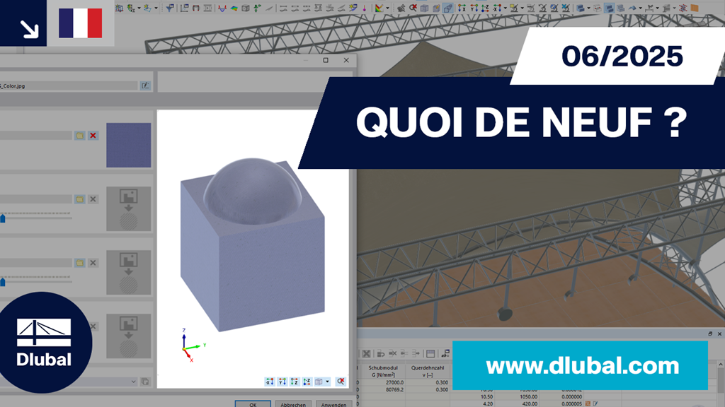 Nouvelles fonctionnalités de RFEM 6 et RSTAB 9 dans la version WIN 06/2025.