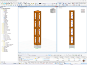 Analyse de la structure d’une tour en bois avec RFEM, représentation de la structure en cours de construction