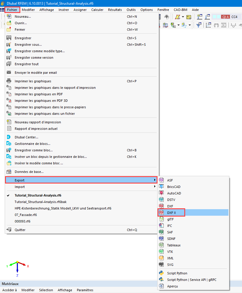 Exportation vers le format DXF2 de géométries déformées