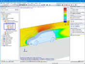 Champ de composante x de la vitesse