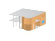 Vue générale d’un bâtiment en maçonnerie et béton armé avec son environnement urbain.