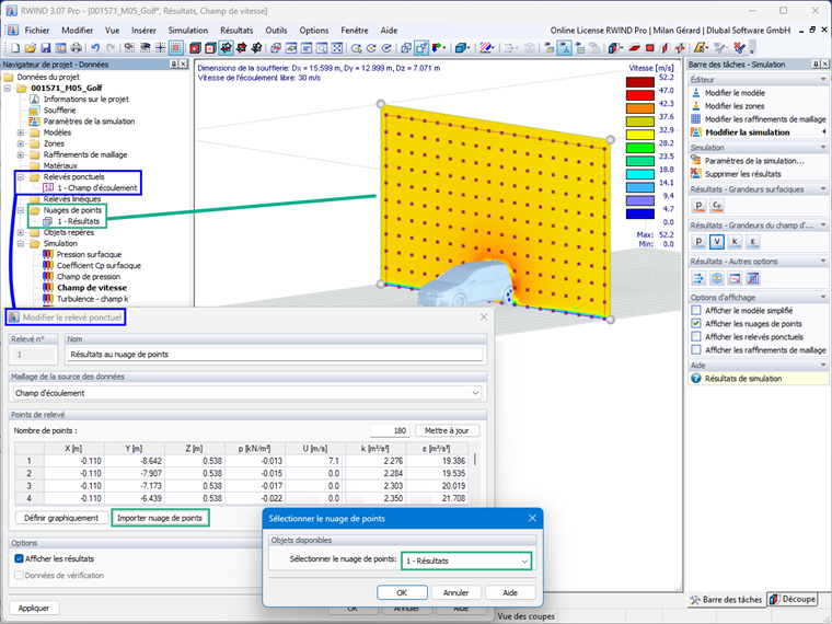 Création de relevé de points à partir d’importation de nuage de points