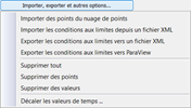 Import, export et autres options des conditions aux limites d’entrée variable dans le temps