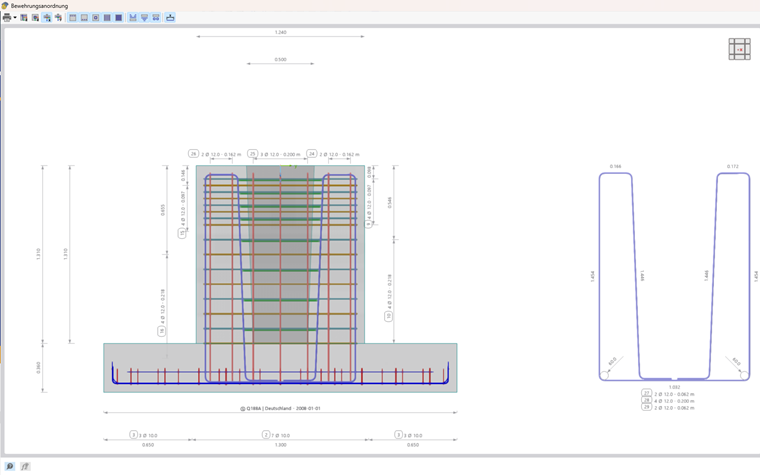Armature verticale en direction y | Layout et description