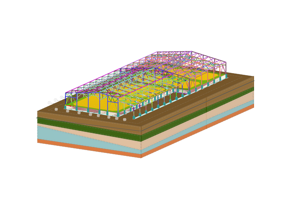 Centre logistique moderne en structure acier avec design industriel.