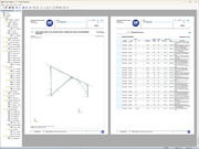 Rapport d’impression RFEM 6 affichant les données d’analyse d’un système photovoltaïque avec des capacités interactives pour la modification par l’utilisateur