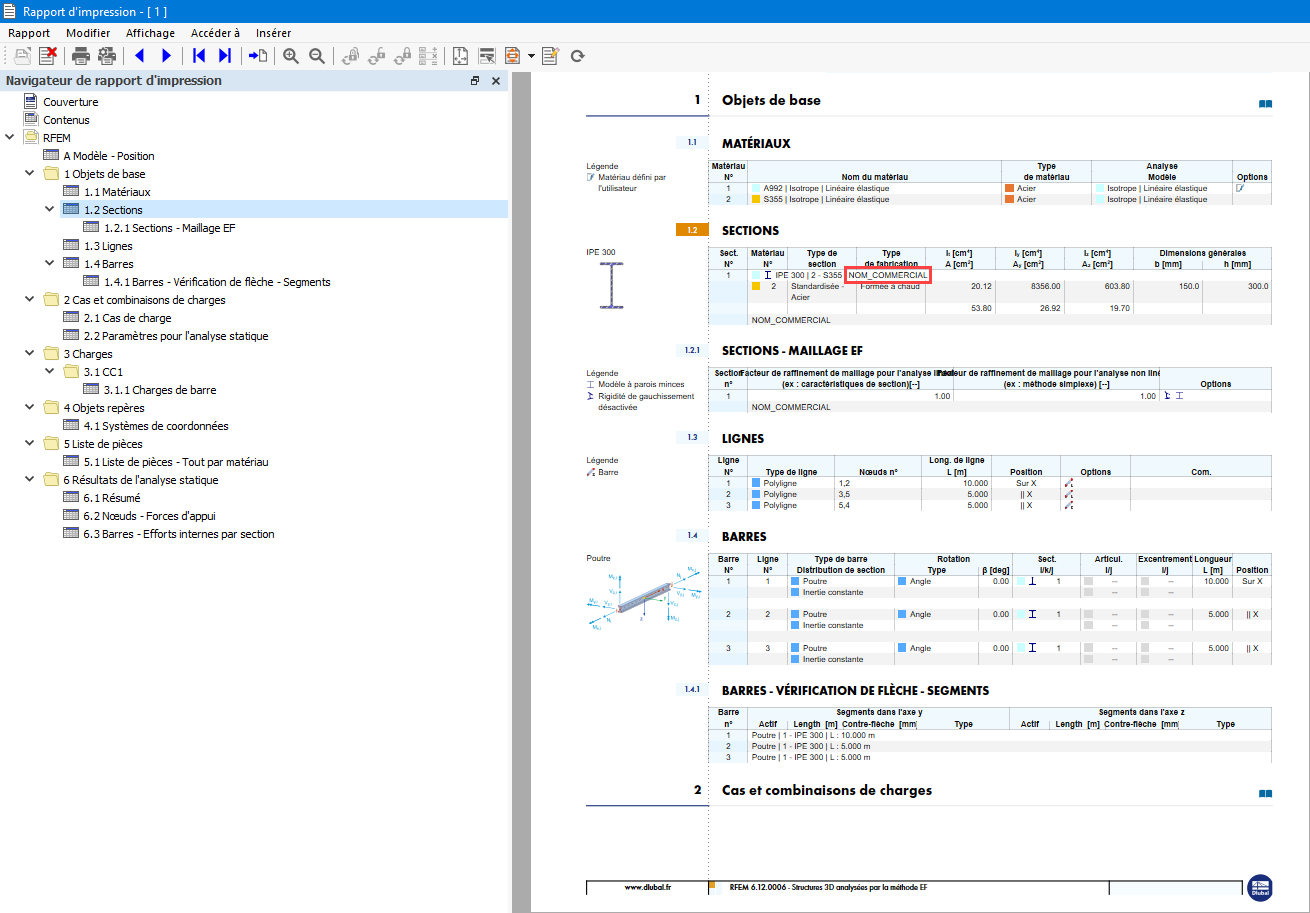 Vous pouvez également ajouter le nom commercial en tant que commentaire. Il s’affichera ensuite également dans le rapport.